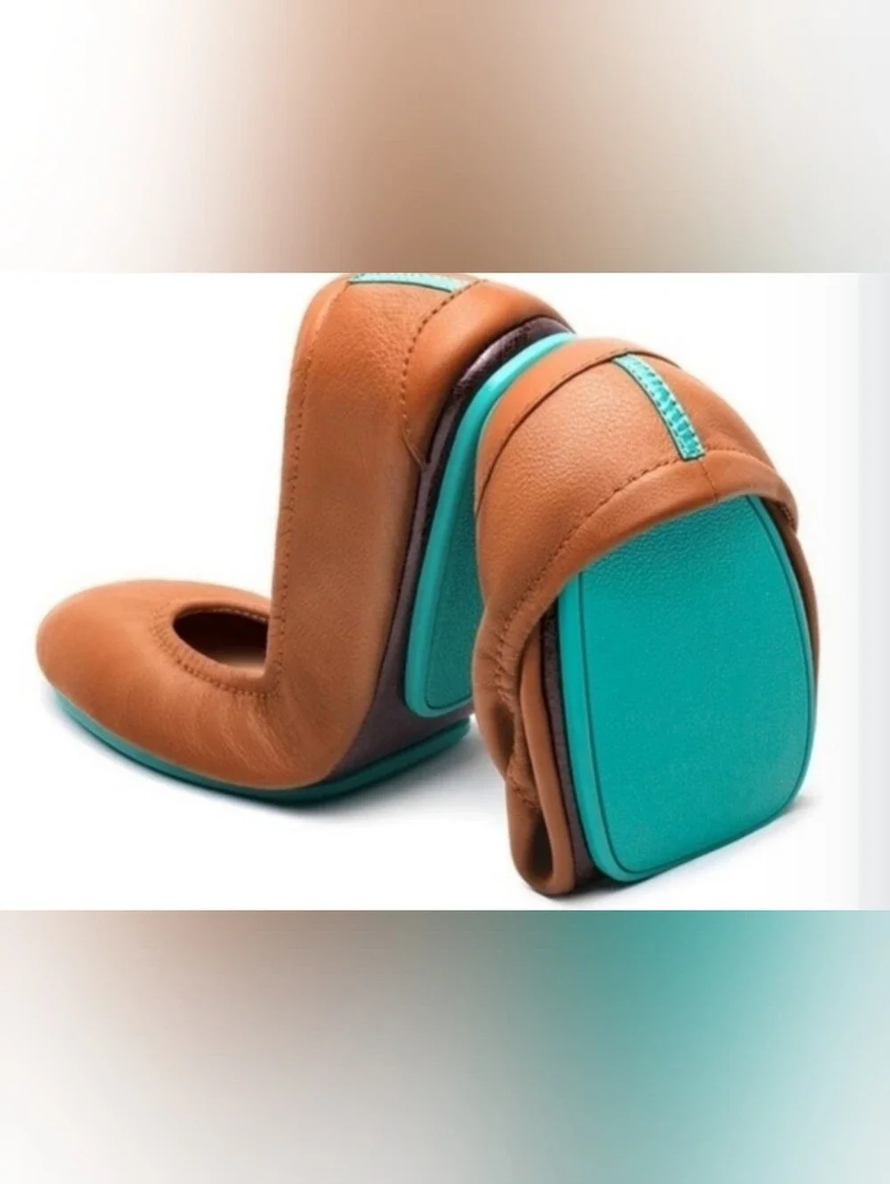 Teiks By Gravielli Foldable Ballet Flats Size 9 In Chesnut Color.